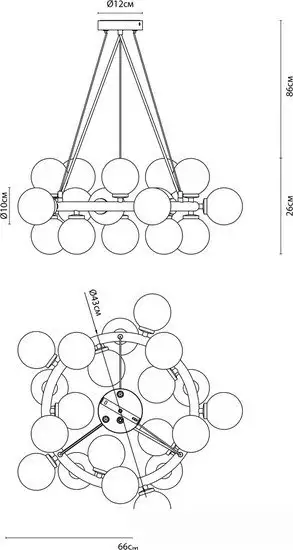 Подвесная люстра Arte Lamp Bolla-piccolo A3988SP-20AB – фото товара