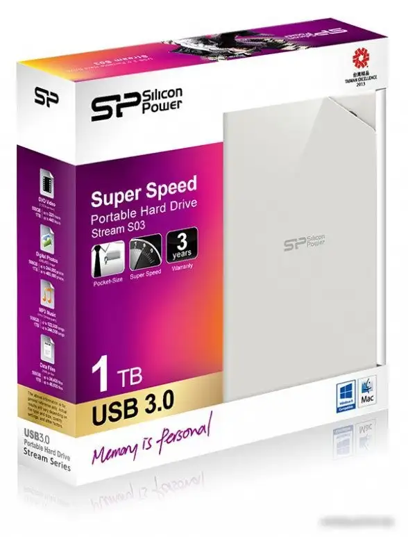 Внешний накопитель Silicon-Power Stream S03 1TB White (SP010TBPHDS03S3W) – фото товара