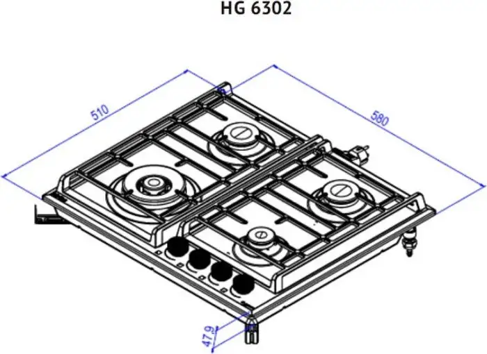 Варочная панель Korting HG 6302 CTB - фото товара