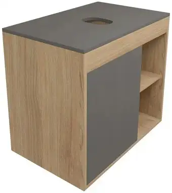 Teymi Тумба под умывальник Nura 80 T60534 (дуб эврика/графит матовый) – изображение в каталоге