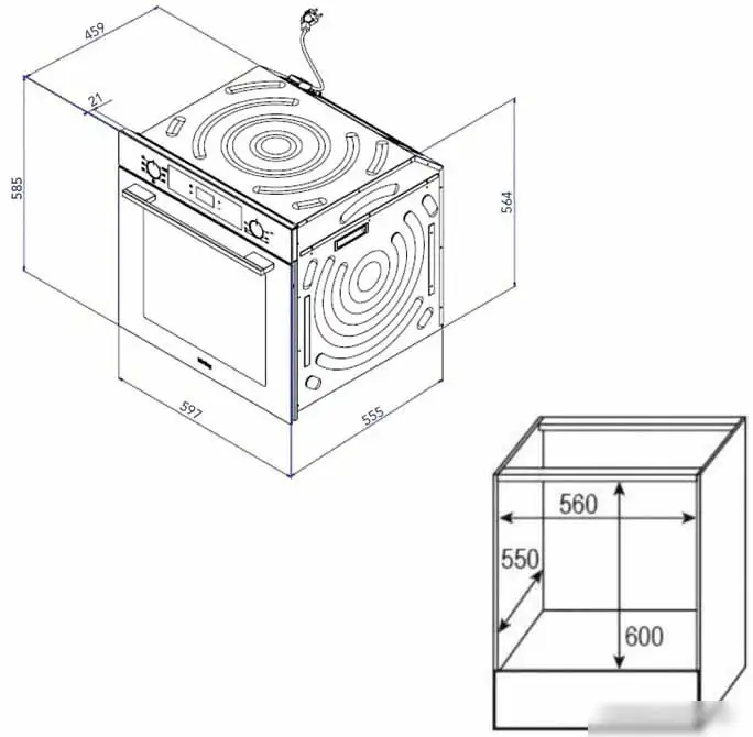 Электрический духовой шкаф Korting OKB 4701 CNRN - фото товара