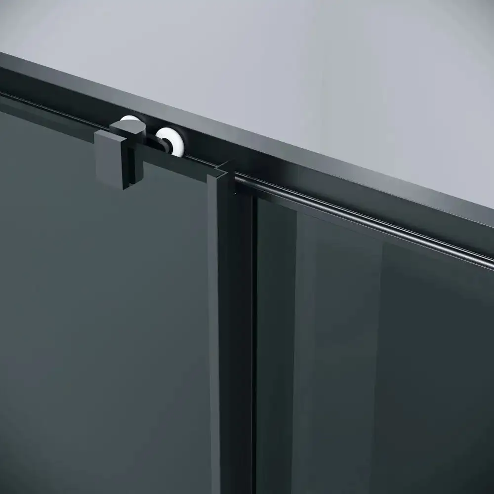 Душевой уголок Grossman Cosmo 100х100х195 120.K33.02.1010.21.10 (черный матовый/стекло тонированное) - фото товара