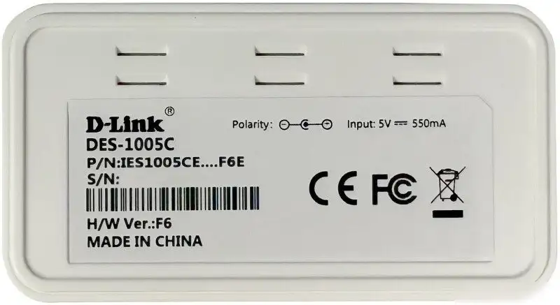 Неуправляемый коммутатор D-Link DES-1005C/F6/E – фото товара