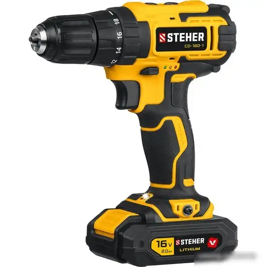 Дрель-шуруповерт Steher CD-160-1 (с 1-им АКБ, кейс) – фото товара