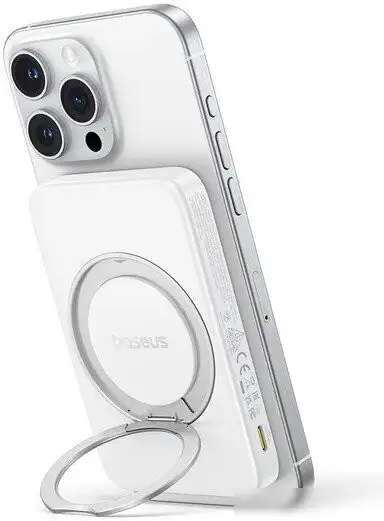 Внешний аккумулятор Baseus PicoGo Qi2 Magnetic Power Bank 5000mAh 20W (белый) – фото товара