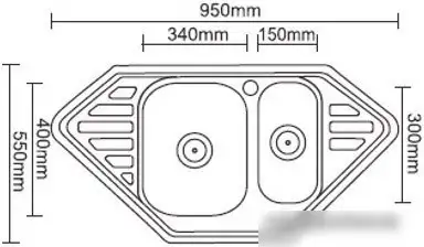 Кухонная мойка Ledeme L69550B - фото товара