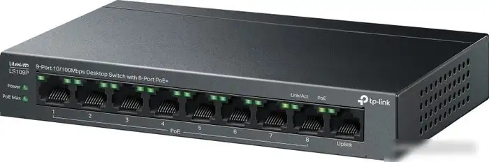 Неуправляемый коммутатор TP-Link LiteWave LS109P V1 – фото товара