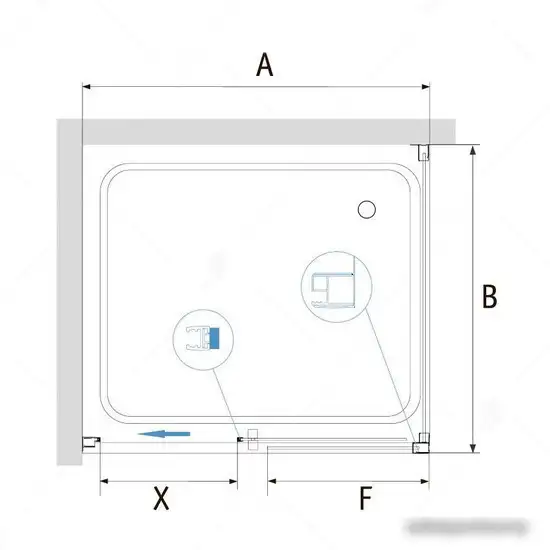 Душевой уголок RGW PA-76 35087670-11 170x100 (хром/прозрачное стекло) - фото товара