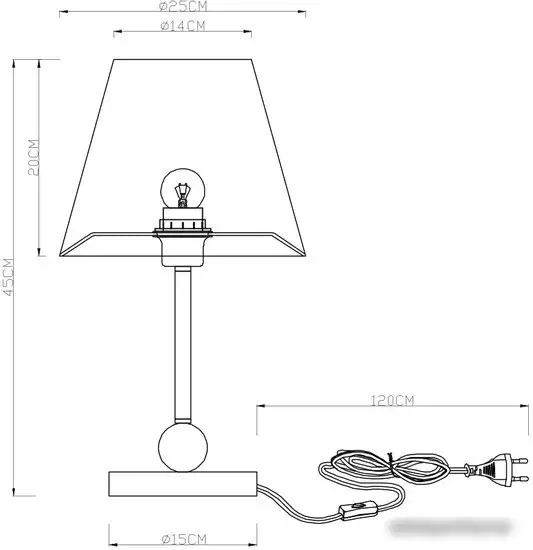 Настольная лампа Arte Lamp Elba A2581LT-1CC
