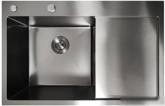 Кухонная мойка Stellar Decor S6550NB-L-D (нано черный) - фото товара