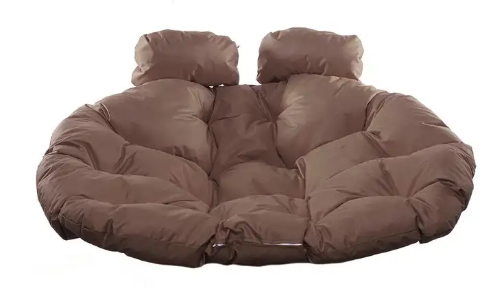 Подвесное кресло M-Group Для двоих 11450205 (коричневый ротанг/коричневая подушка) – фото товара