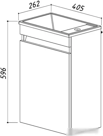 Belux Тумба с умывальником Мини НП40 (1, белый глянцевый) – фото товара