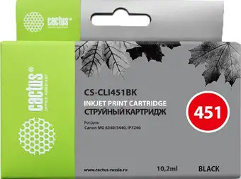 Картридж CACTUS CS-CLI451BK (аналог Canon CLI-451BK) – изображение в каталоге