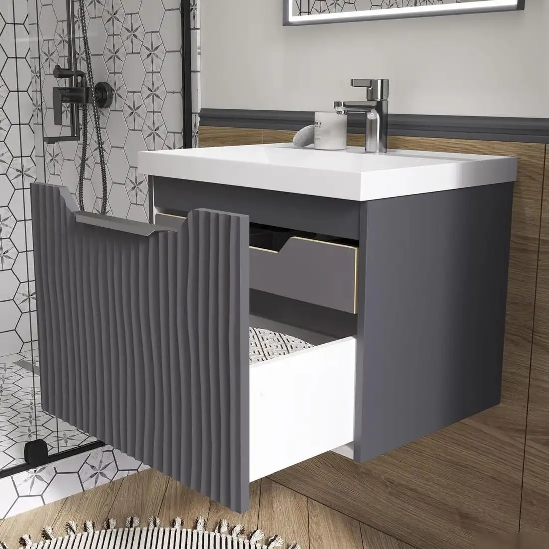 EQUIL Тумба с умывальником EQUIL Mirage 60.1Y 78857 (подвесная) – фото товара