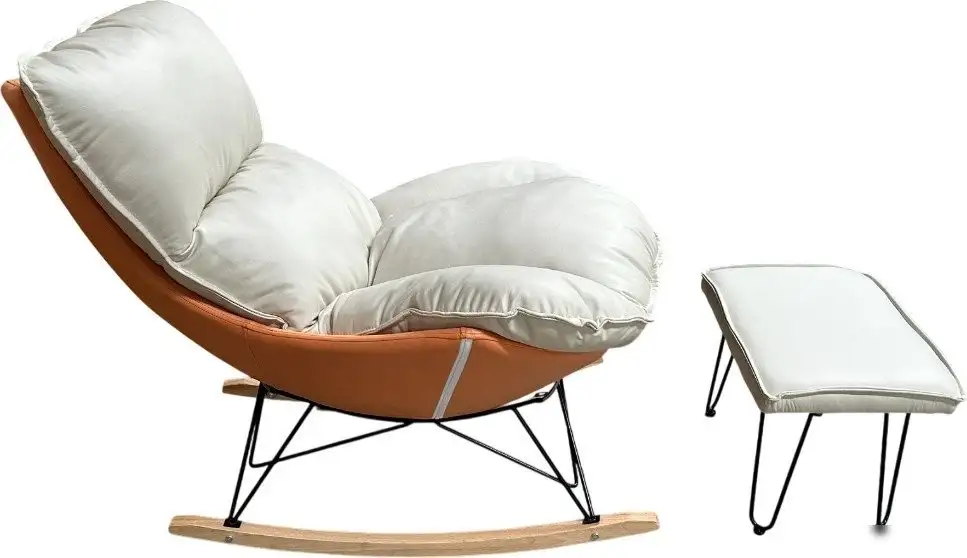 Кресло-качалка Mio Tesoro Монга-2 (бежевый/оранжевый) – фото товара