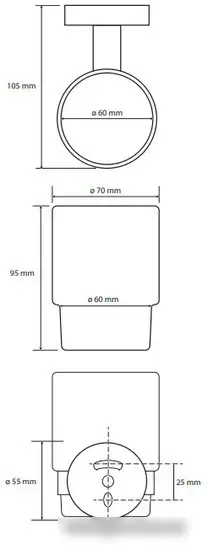 Стакан для зубной щетки и пасты Bemeta Omega 104110012 – фото товара