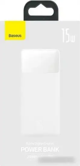 Внешний аккумулятор Baseus Bipow Digital Display 20000mAh (белый) – фото товара