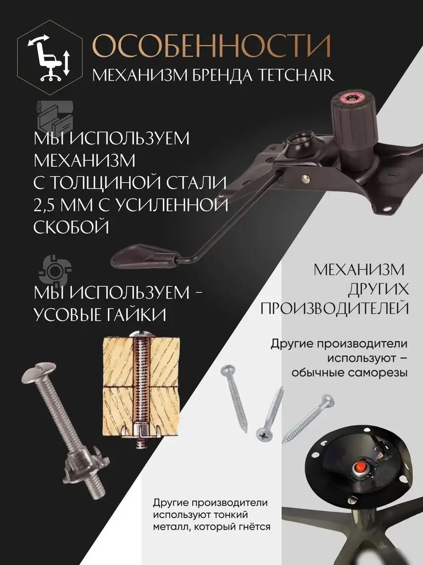Офисное кресло TetChair Pragmatic Plt ткань (черный) – фото товара