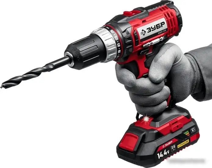 Дрель-шуруповерт Зубр Мастер ДШЛ-145-22 (с 2-мя АКБ, кейс) – фото товара