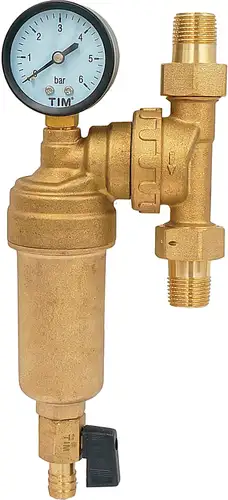 Магистральный фильтр Tim JH-1001W3 самопромывной с манометром 1/2"