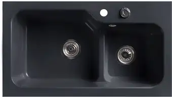Кухонная мойка Belux SG-REC-DUO 8045-01 (черный)