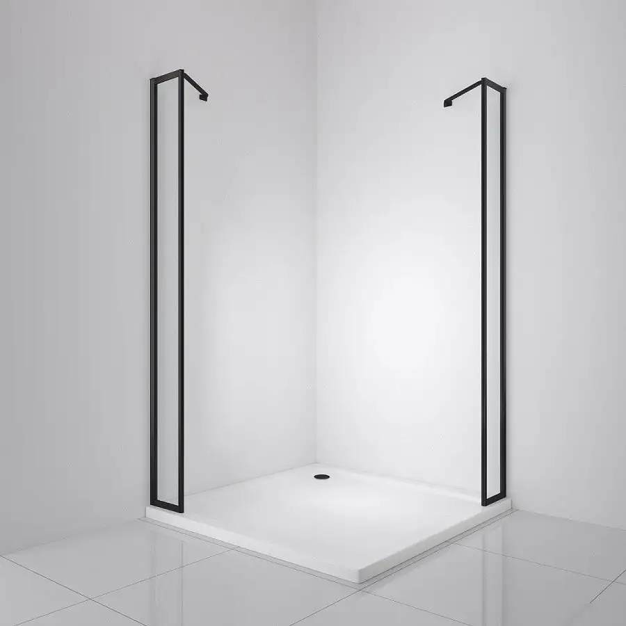 Душевая стенка BelBagno LUCE-20-FIX-C-NERO - фото товара