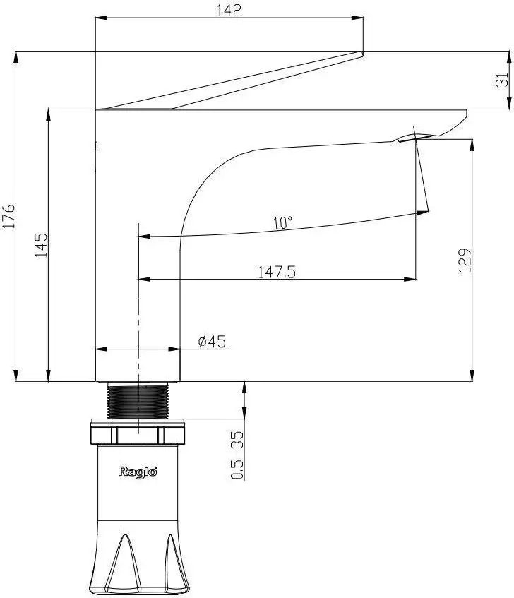 Смеситель Raglo R21.10.06 - фото товара