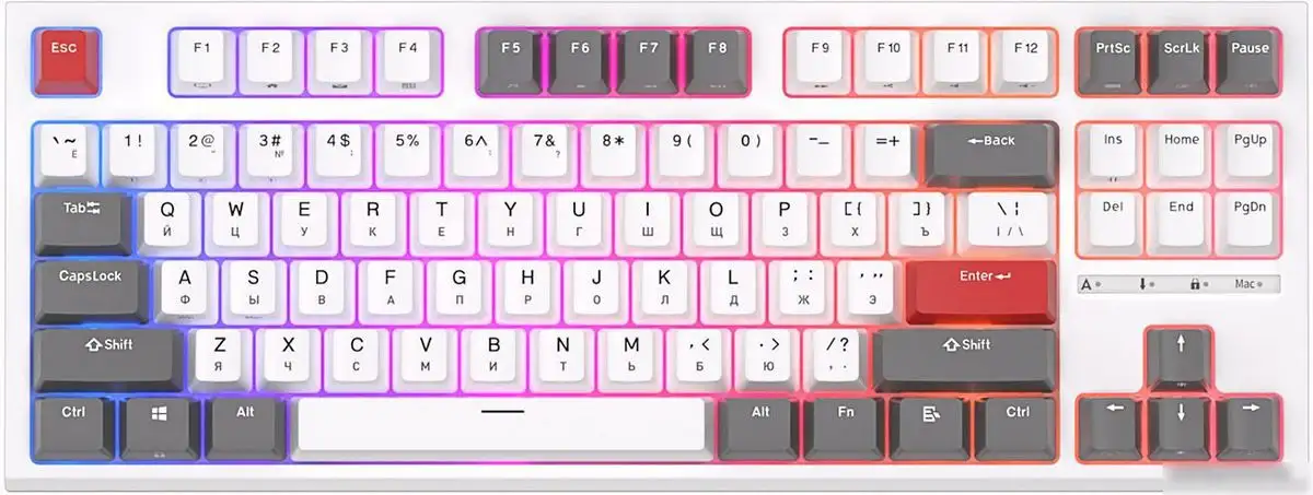 Клавиатура Royal Kludge RK-R87 RGB (белый, RK Blue) – фото товара