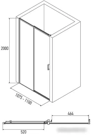 Душевая дверь Alex Baitler AB61C110 - фото товара