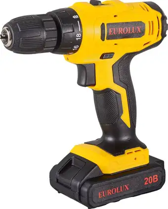 Дрель-шуруповерт Eurolux ДА-20/2Li 72/14/52 (с 2-мя АКБ, кейс) – изображение в каталоге