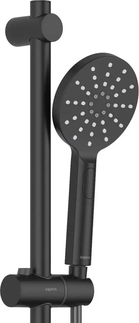 Душевой гарнитур Aquatek Оберон AQ2014MB (матовый черный) - фото товара