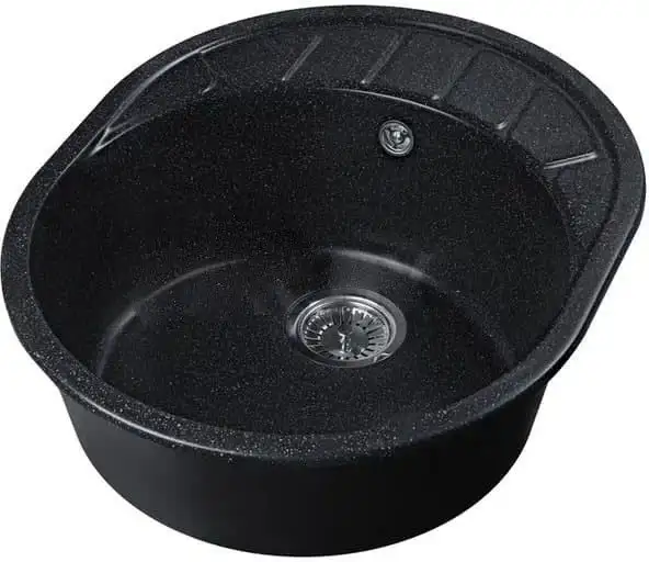 Кухонная мойка Marblan Ovata L (черный,с сифоном) - фото товара