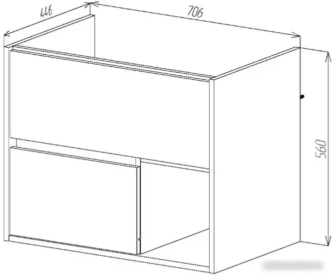 Viant Тумба под умывальник Люксембург Элина 75 VLUX75ELD-T2YP (дерево) – фото товара