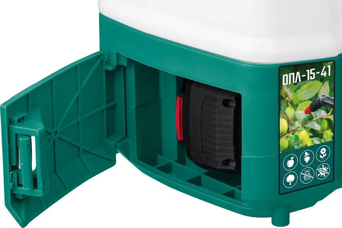 Аккумуляторный опрыскиватель Зубр ОПЛ-15-41 (с 1-им АКБ) – фото товара