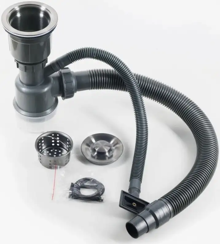 Кухонная мойка Schtoff Best Decor Silver 4550 + коландер KR-1 GREY + дозатор SD-1 GREY - фото товара