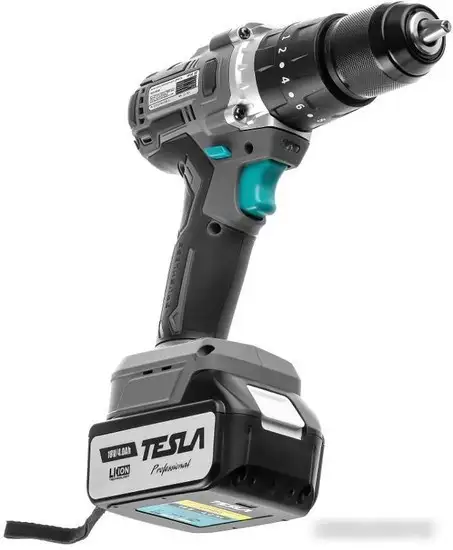 Дрель-шуруповерт Tesla TCD18HD 840374 (с 2-мя АКБ, кейс) – фото товара