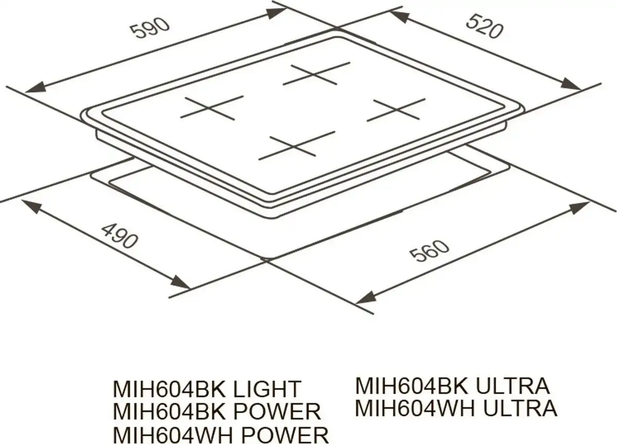 Варочная панель Meferi MIH604BK Matt Ultra - фото товара