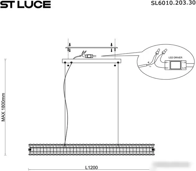 Подвесная люстра ST Luce SL6010.203.30 – фото товара