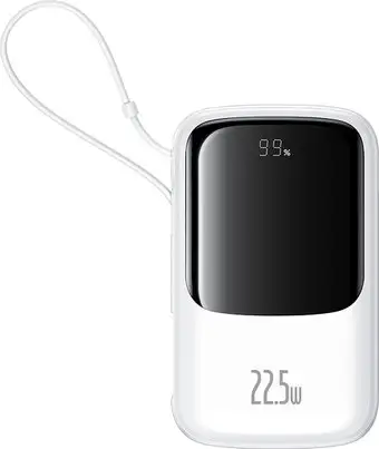 Внешний аккумулятор Baseus Qpow Pro+ Digital Display Fast Charge 22.5W 10000mAh (белый) – изображение в каталоге