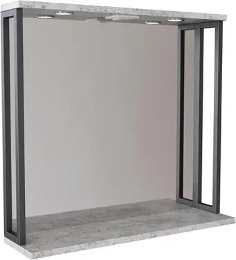 Mixline Зеркало Бруклин 80 543942 (бетон с подсветкой) – изображение в каталоге