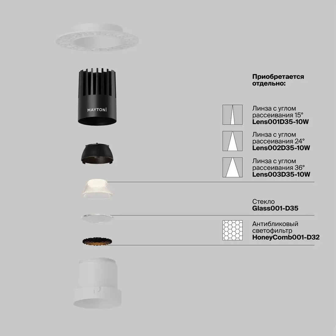 Точечный светильник Technical DL120-10W-2.7K-TRS-W – фото товара