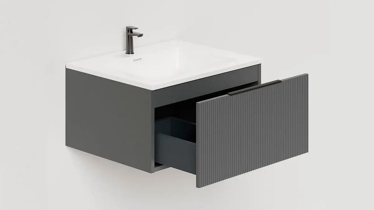 Salini Тумба под умывальник Touch V 60 T600V1A (антрацит) – фото товара