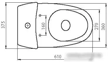 Унитаз Santeri Вест белый крап [1.P201.8.S01.00B.F] - фото товара