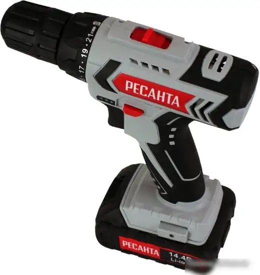 Дрель-шуруповерт Ресанта ДА-14-2Л (с 2-мя АКБ) – фото товара