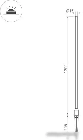 Садовый светильник Arlight KT-CHAMPAGNE-L1200-3W Warm3000 034168