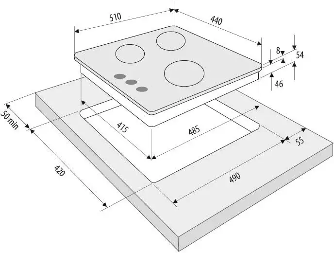 Варочная панель Krona Albero 45 BL - фото товара