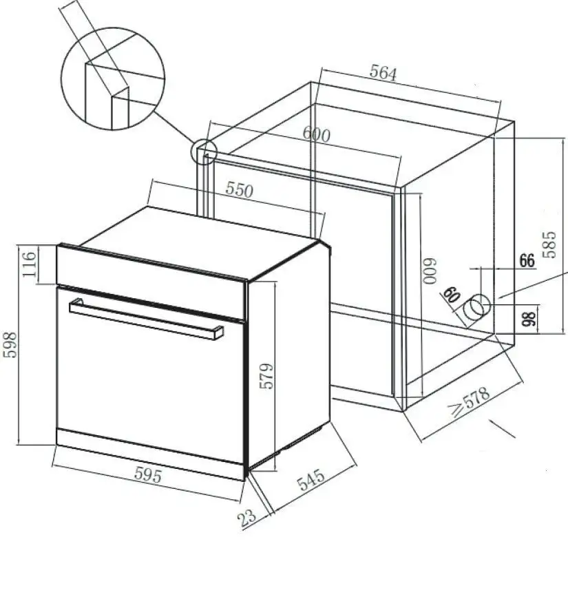 Электрический духовой шкаф ZorG FIN611 (черный) - фото товара