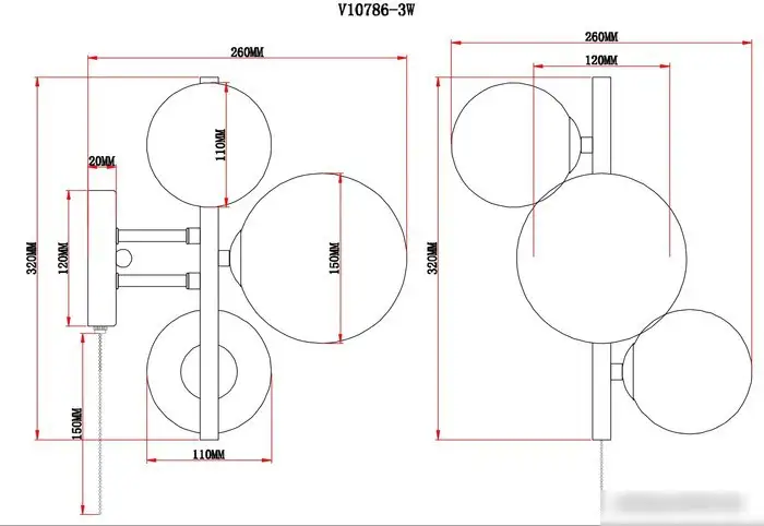 Бра Moderli Molly V10786-3W – фото товара