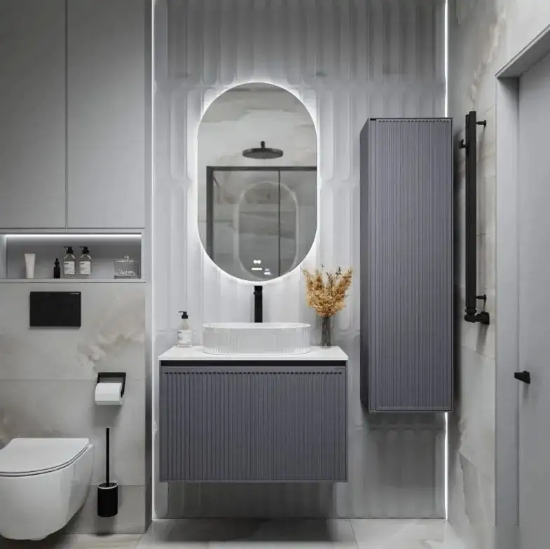 Grossman Шкаф-полупенал для ванной Кристалл-35 303543 – фото товара