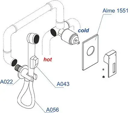 Гигиенический душ Wasserkraft A01556 - фото товара